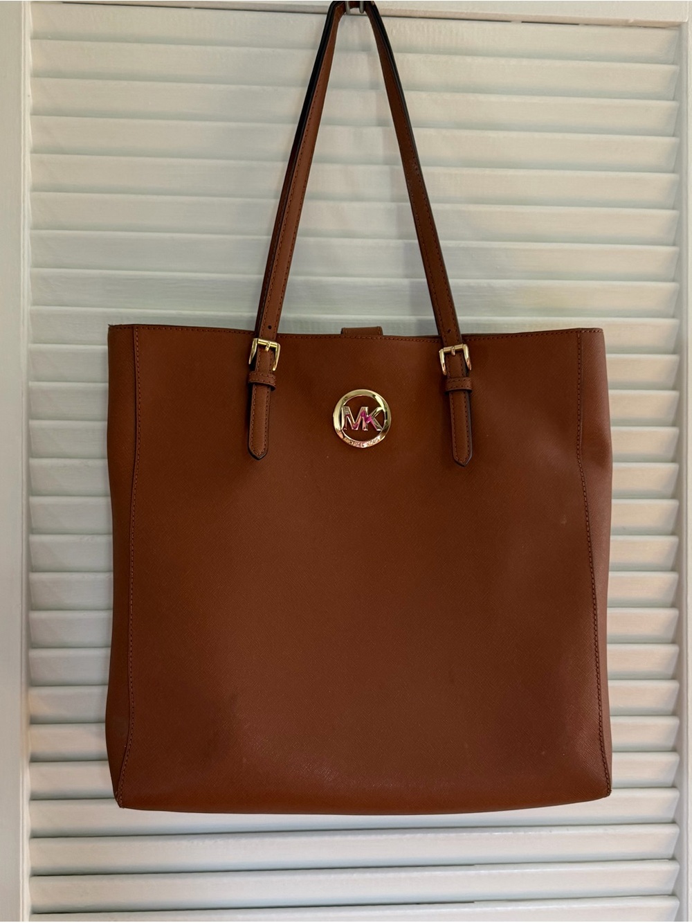 Michael Kors Chestnut Brown Leather Signature MK Tote